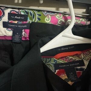 TOMMY HILFIGER women’s black blazer and matching pants.